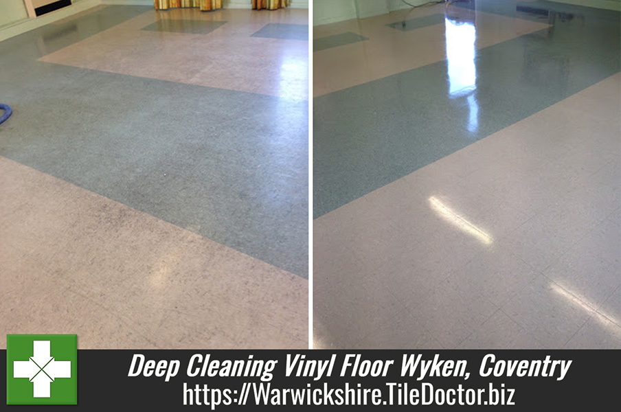 Deep cleaning a Vinyl floor at a church in Wyken Coventry